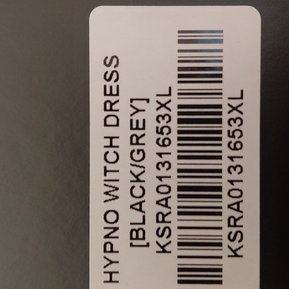 KILLSTAR XXL HYPTNO WITCH SKATER DRESS BLACK/ GREY - Picture 6 of 7